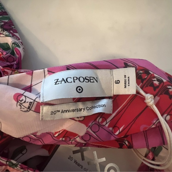 Zac Posen Safety-Pin Print Floor Length Gown NWT - Picture 8 of 13